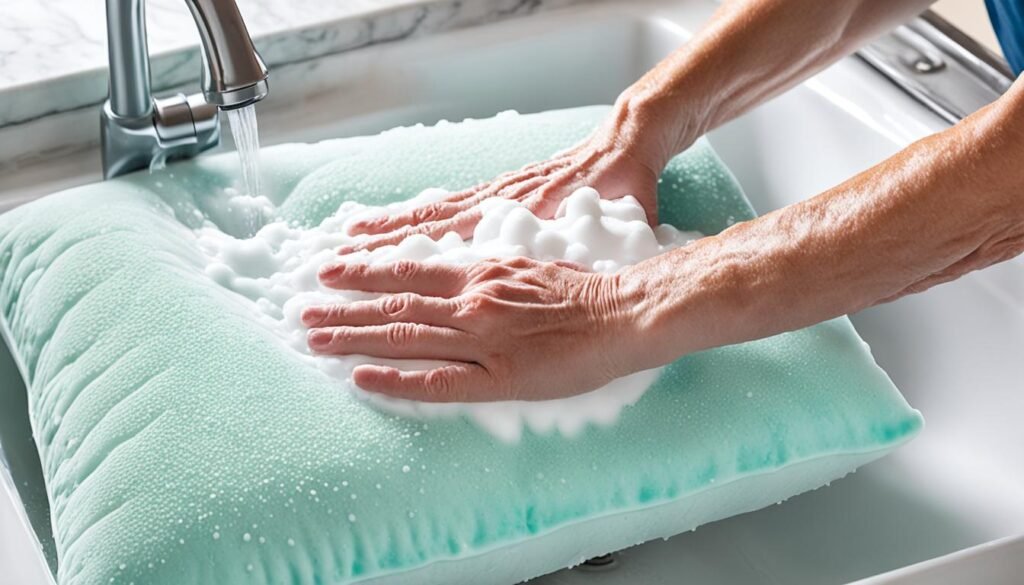 hand-washing memory foam pillow