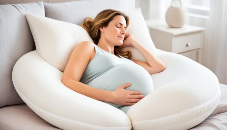 how to sleep in a pregnancy pillow