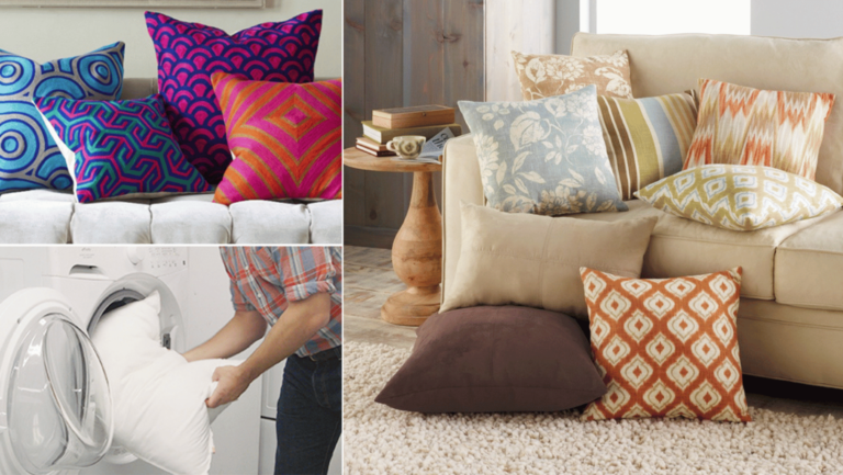 how to wash decorative pillows