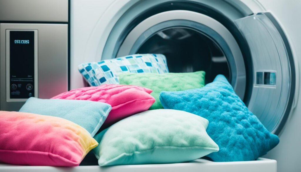 washing throw pillows